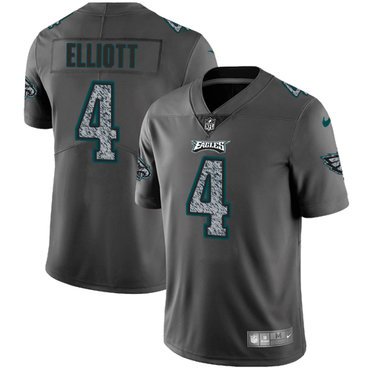 Youth Nike Philadelphia Eagles #4 Jake Elliott Gray Static Stitched NFL Vapor Untouchable Limited Jersey inbean