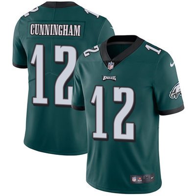 Youth Nike Philadelphia Eagles #12 Randall Cunningham Midnight Green Team Color Stitched NFL Vapor Untouchable Limited Jersey inbean