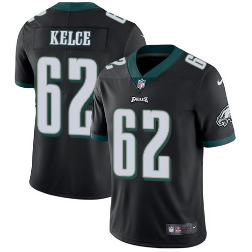 Youth Nike Philadelphia Eagles #62 Jason Kelce Black Alternate Stitched NFL Vapor Untouchable Limited Jersey inbean