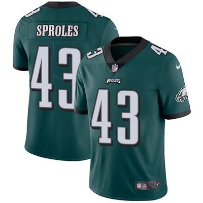 Youth Nike Philadelphia Eagles #43 Darren Sproles Midnight Green Team Color Stitched NFL Vapor Untouchable Limited Jersey inbean