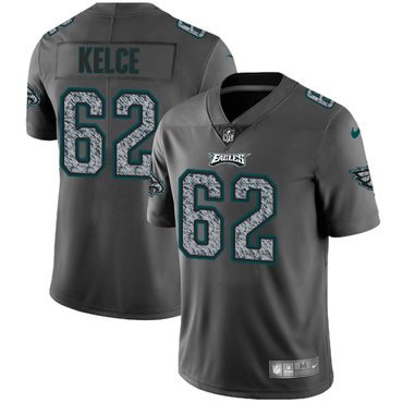 Youth Nike Philadelphia Eagles #62 Jason Kelce Gray Static Stitched NFL Vapor Untouchable Limited Jersey inbean