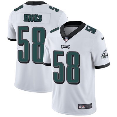 Youth Nike Philadelphia Eagles #58 Jordans Hicks White Stitched NFL Vapor Untouchable Limited Jersey inbean