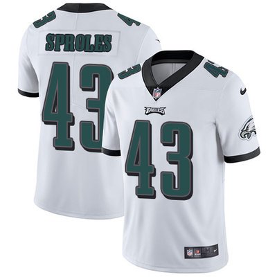 Youth Nike Philadelphia Eagles #43 Darren Sproles White Stitched NFL Vapor Untouchable Limited Jersey inbean