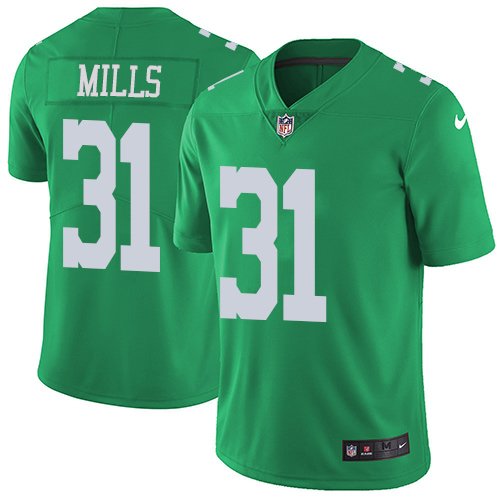 Youth Nike Philadelphia Eagles #31 Jalen Mills Green Stitched NFL Limited Rush Jersey inbean