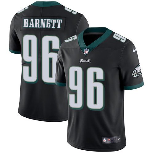 Youth Nike Philadelphia Eagles #96 Derek Barnett Black Alternate Stitched NFL Vapor Untouchable Limited Jersey inbean