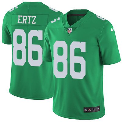 Youth Nike Philadelphia Eagles #86 Zach Ertz Green Stitched NFL Limited Rush Jersey inbean