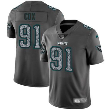 Youth Nike Philadelphia Eagles #91 Fletcher Cox Gray Static Stitched NFL Vapor Untouchable Limited Jersey inbean