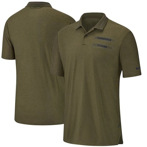 Tennessee Titans Nike Salute to Service Sideline Polo Olive inbean