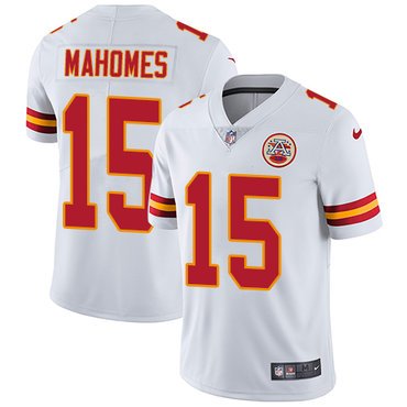 Youth Nike Chiefs #15 Patrick Mahomes White Stitched NFL Vapor Untouchable Limited Jersey inbean