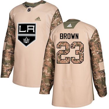 Adidas Kings #23 Dustin Brown Camo Authentic 2017 Veterans Day Stitched NHL Jersey inbean