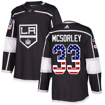 Adidas Kings #33 Marty Mcsorley Black Home Authentic USA Flag Stitched NHL Jersey inbean