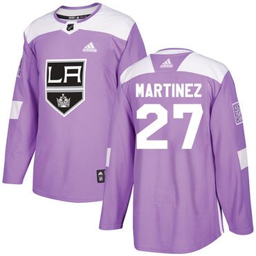 Adidas Kings #27 Alec Martinez Purple Authentic Fights Cancer Stitched NHL Jersey inbean