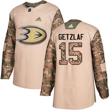 Adidas Ducks #15 Ryan Getzlaf Camo Authentic 2017 Veterans Day Youth Stitched NHL Jersey inbean