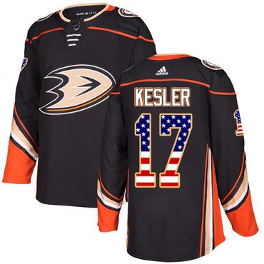 Adidas Ducks #17 Ryan Kesler Black Home Authentic USA Flag Youth Stitched NHL Jersey inbean