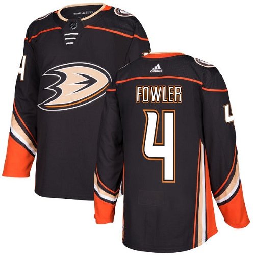 Adidas Ducks #4 Cam Fowler Black Home Authentic Youth Stitched NHL Jersey inbean