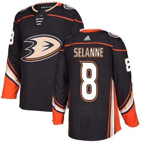 Adidas Ducks #8 Teemu Selanne Black Home Authentic Youth Stitched NHL Jersey inbean