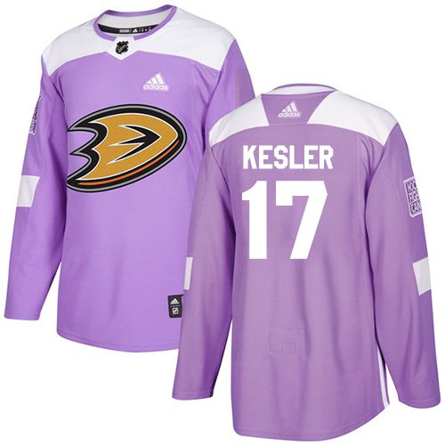 Adidas Ducks #17 Ryan Kesler Purple Authentic Fights Cancer Youth Stitched NHL Jersey inbean