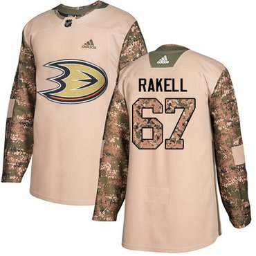 Adidas Ducks #67 Rickard Rakell Camo Authentic 2017 Veterans Day Youth Stitched NHL Jersey inbean