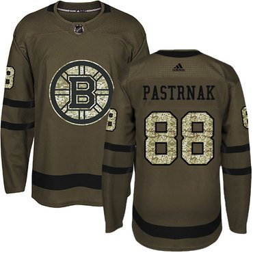 Adidas Bruins #88 David Pastrnak Green Salute to Service Youth Stitched NHL Jersey inbean