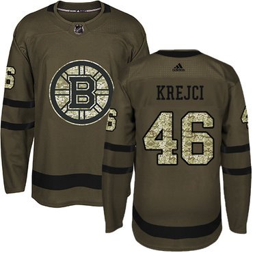 Adidas Bruins #46 David Krejci Green Salute to Service Youth Stitched NHL Jersey inbean