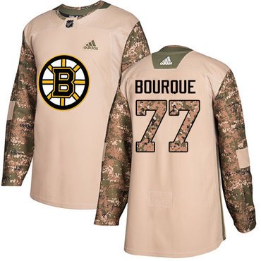 Adidas Bruins #77 Ray Bourque Camo Authentic 2017 Veterans Day Youth Stitched NHL Jersey inbean