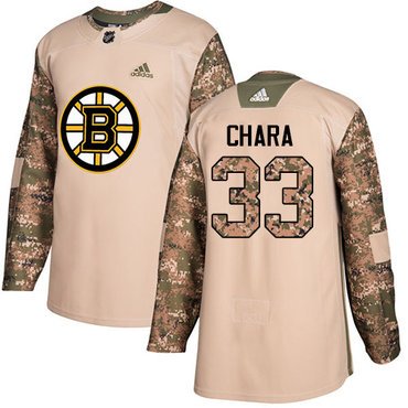 Adidas Bruins #33 Zdeno Chara Camo Authentic 2017 Veterans Day Youth Stitched NHL Jersey inbean