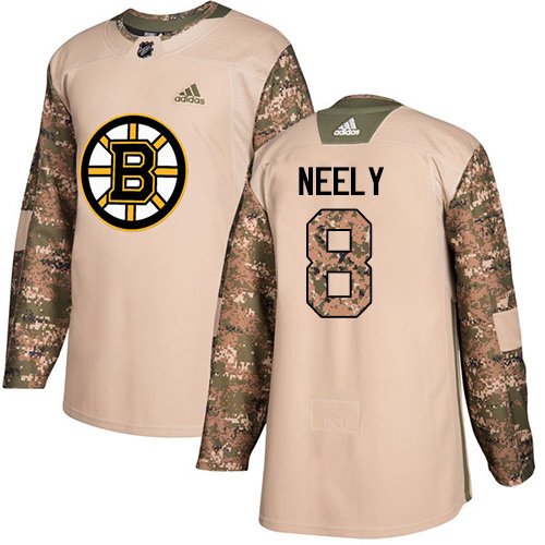 Adidas Bruins #8 Cam Neely Camo Authentic 2017 Veterans Day Youth Stitched NHL Jersey inbean