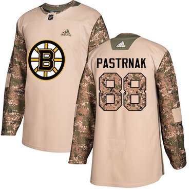 Adidas Bruins #88 David Pastrnak Camo Authentic 2017 Veterans Day Youth Stitched NHL Jersey inbean