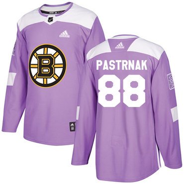 Adidas Bruins #88 David Pastrnak Purple Authentic Fights Cancer Youth Stitched NHL Jersey inbean