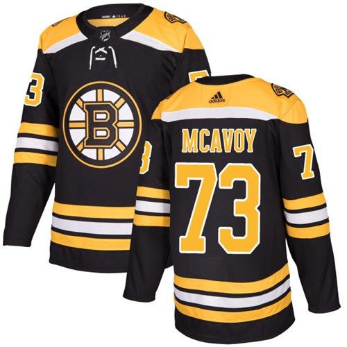 Adidas Bruins #73 Charlie McAvoy Black Home Authentic Youth Stitched NHL Jersey inbean