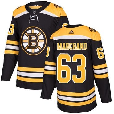 Adidas Bruins #63 Brad Marchand Black Home Authentic Youth Stitched NHL Jersey inbean