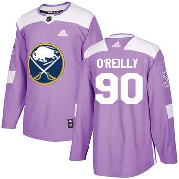 Adidas Sabres #90 Ryan O'Reilly Purple Authentic Fights Cancer Youth Stitched NHL Jersey inbean