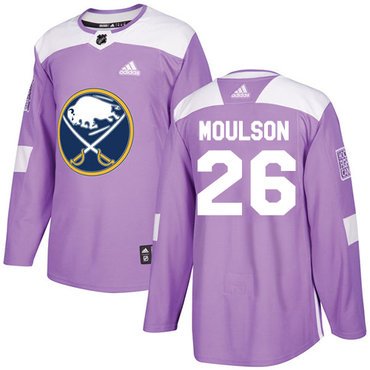 Adidas Sabres #26 Matt Moulson Purple Authentic Fights Cancer Youth Stitched NHL Jersey inbean