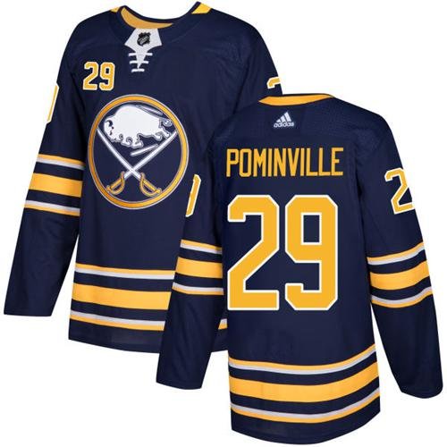 Adidas Sabres #29 Jason Pominville Navy Blue Home Authentic Youth Stitched NHL Jersey inbean