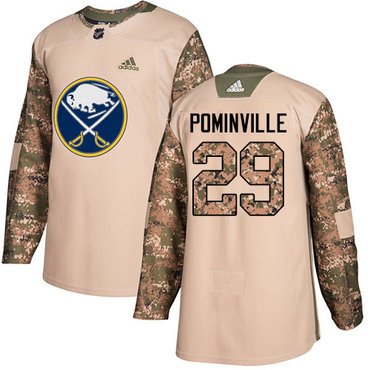 Adidas Sabres #29 Jason Pominville Camo Authentic 2017 Veterans Day Youth Stitched NHL Jersey inbean