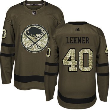 Adidas Sabres #40 Robin Lehner Green Salute to Service Youth Stitched NHL Jersey inbean