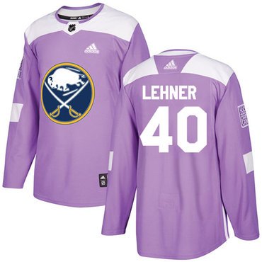 Adidas Sabres #40 Robin Lehner Purple Authentic Fights Cancer Youth Stitched NHL Jersey inbean