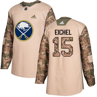 Adidas Sabres #15 Jack Eichel Camo Authentic 2017 Veterans Day Youth Stitched NHL Jersey inbean