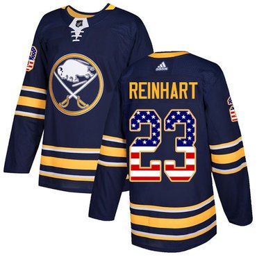 Adidas Sabres #23 Sam Reinhart Navy Blue Home Authentic USA Flag Youth Stitched NHL Jersey inbean