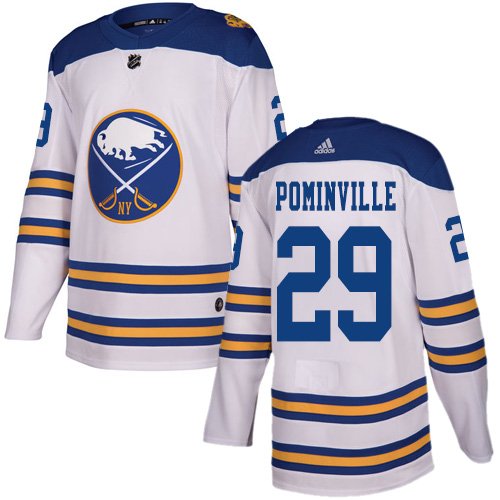 Adidas Sabres #29 Jason Pominville White Authentic 2018 Winter Classic Youth Stitched NHL Jersey inbean