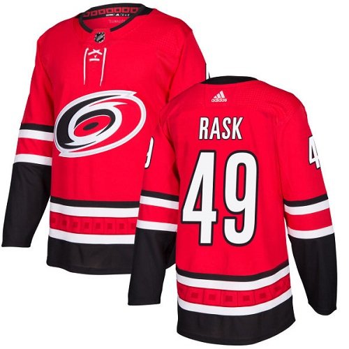 Adidas Hurricanes #49 Victor Rask Red Home Authentic Stitched Youth NHL Jersey inbean