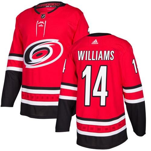 Adidas Hurricanes #14 Justin Williams Red Home Authentic Stitched Youth NHL Jersey inbean