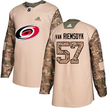 Adidas Hurricanes #57 Trevor Van Riemsdyk Camo Authentic 2017 Veterans Day Stitched Youth NHL Jersey inbean