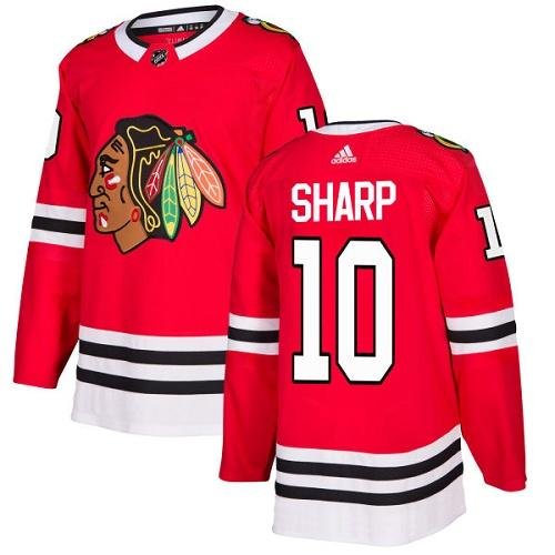 Adidas Blackhawks #10 Patrick Sharp Red Home Authentic Stitched Youth NHL Jersey inbean