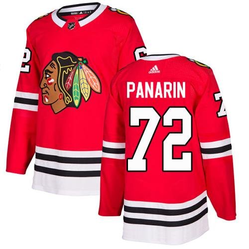 Adidas Blackhawks #72 Artemi Panarin Red Home Authentic Stitched Youth NHL Jersey inbean