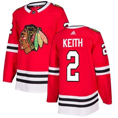 Adidas Blackhawks #2 Duncan Keith Red Home Authentic Stitched Youth NHL Jersey inbean