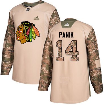 Adidas Blackhawks #14 Richard Panik Camo Authentic 2017 Veterans Day Stitched Youth NHL Jersey inbean