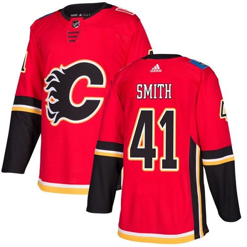 Adidas Flames #41 Mike Smith Red Home Authentic Stitched Youth NHL Jersey inbean