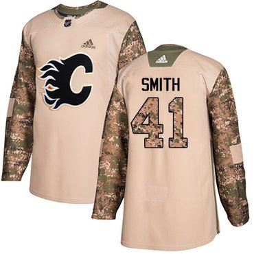 Adidas Flames #41 Mike Smith Camo Authentic 2017 Veterans Day Stitched Youth NHL Jersey inbean