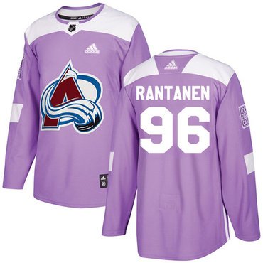 Adidas Avalanche #96 Mikko Rantanen Purple Authentic Fights Cancer Stitched Youth NHL Jersey inbean